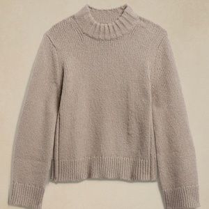 BNWT Banana Republic Factory White Mock Neck Sweater XS (Snow Day)